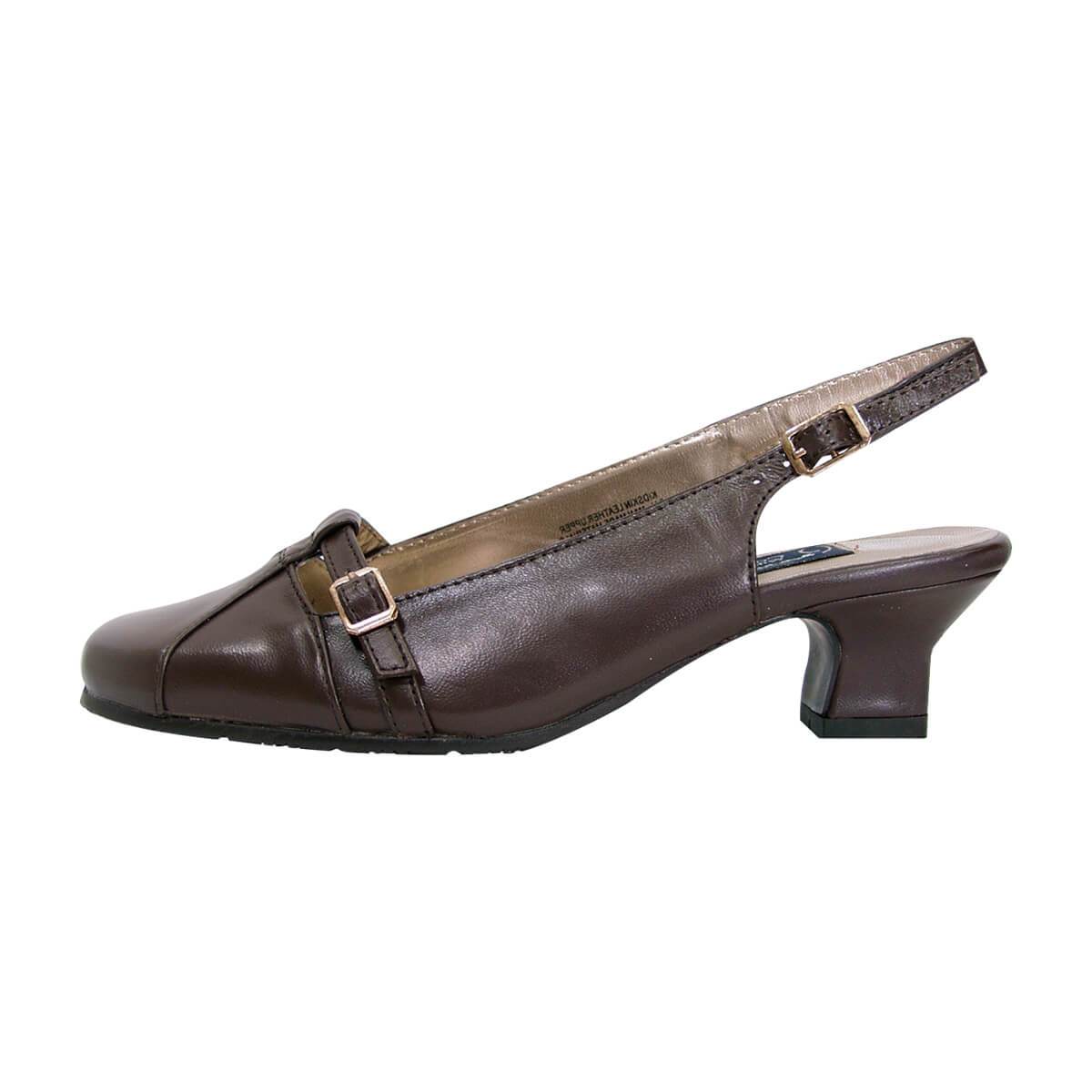PEERAGE Louisa Women's Wide Width Leather Slingback Shoes