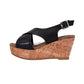 FUZZY Anya Women's Wide Width Platform Casual Sandals